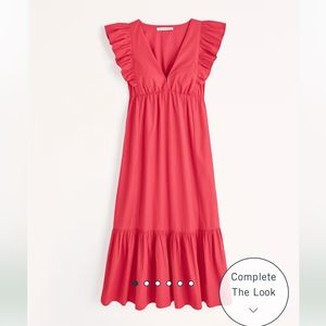 Abercrombie and Fitch - Flutter Sleeve Tiered Midi Dress